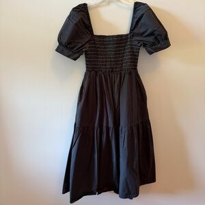 Crosby by Mollie Burch Black Midi Dress Size S